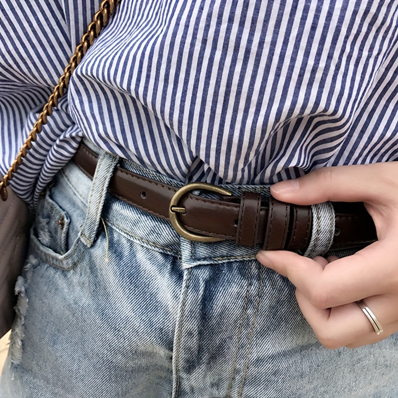 E-shop 1 Stück Damen Slim Fit Gürtel mit Metallschnalle – Vielseitiger Taillengürtel für Jeans, Röcke & , Langlebiges Modeaccessoire,