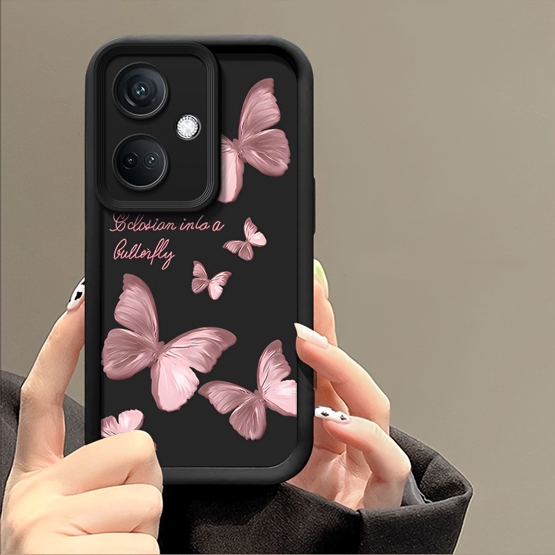 

Pink Butterfly Black For Redmi Case For Redmi For Xiaomi Note 13/12pro/11/10/9a/9c/12c/13c/mi11 Lite For Xiaomi Mobile Phone Case