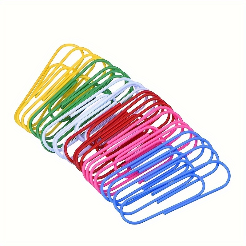 TEMU Paper Clips, 40 Pack 4 Inches Large Paper Clips - 100mm Extra Large Multicolored Jumbo Coated Paperclips Holder For Office School Organizing
