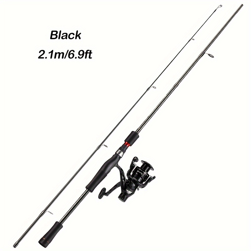 Sougayilang 2-section Fishing Set, Anti-rust And Anti-corrosion Guide Ring Carbon Fiber Rod With 5.2:1 Gear Ratio Suitable For Offshore Freshwater Travel Gift Trout Fish Beginners Enthusiasts