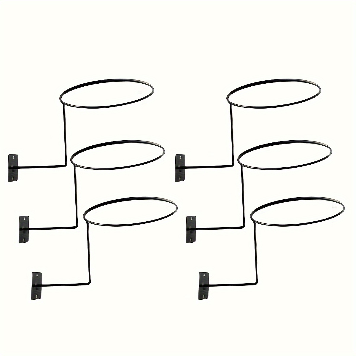 E-shop 6/3 Stück Wandmontierte Metallhaken - Zeitgenössisches Poliertes Finish, Einfache Installation für Hüte, Helme, Sportausrüstung, Schals &