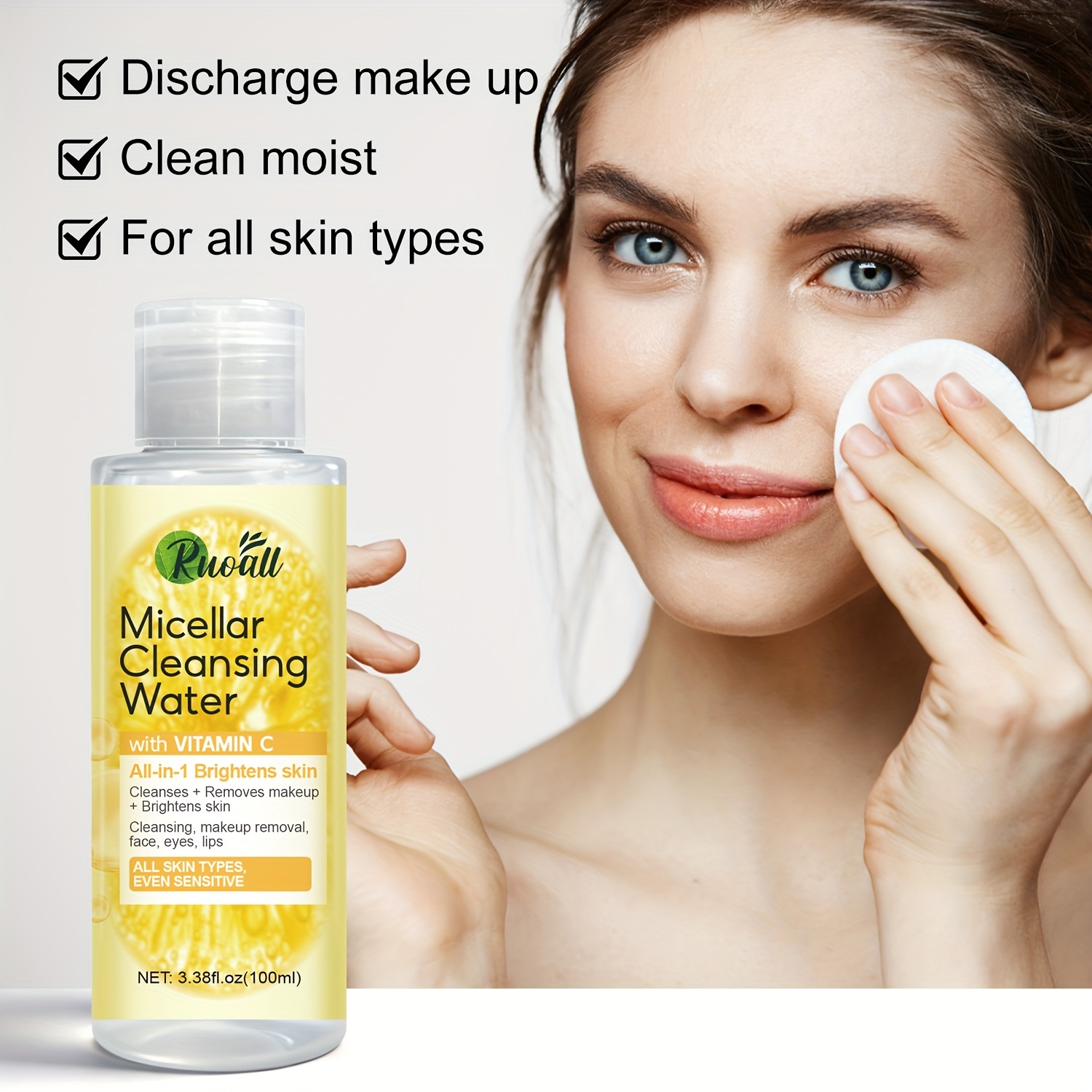 100ml of   cleansing water   for   and eye region compatible with for   types ideal for skincare items facial care beauty products for women skincare for men makeup removal Product details 3