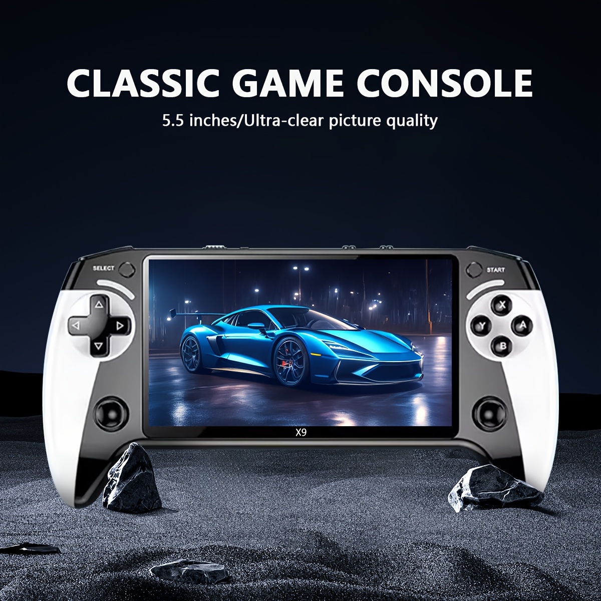 A Portable Gaming Device with an IPS Display, Featuring a Sleek Rectangular Shape And an Ergonomic Design, Perfect for Birthday, Halloween, Or Christmas Presents