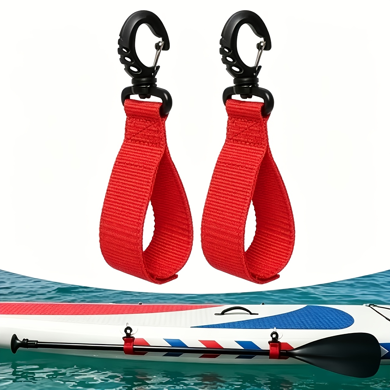 Adjustable SUP Paddle Fin Fasteners with Hook and Loop