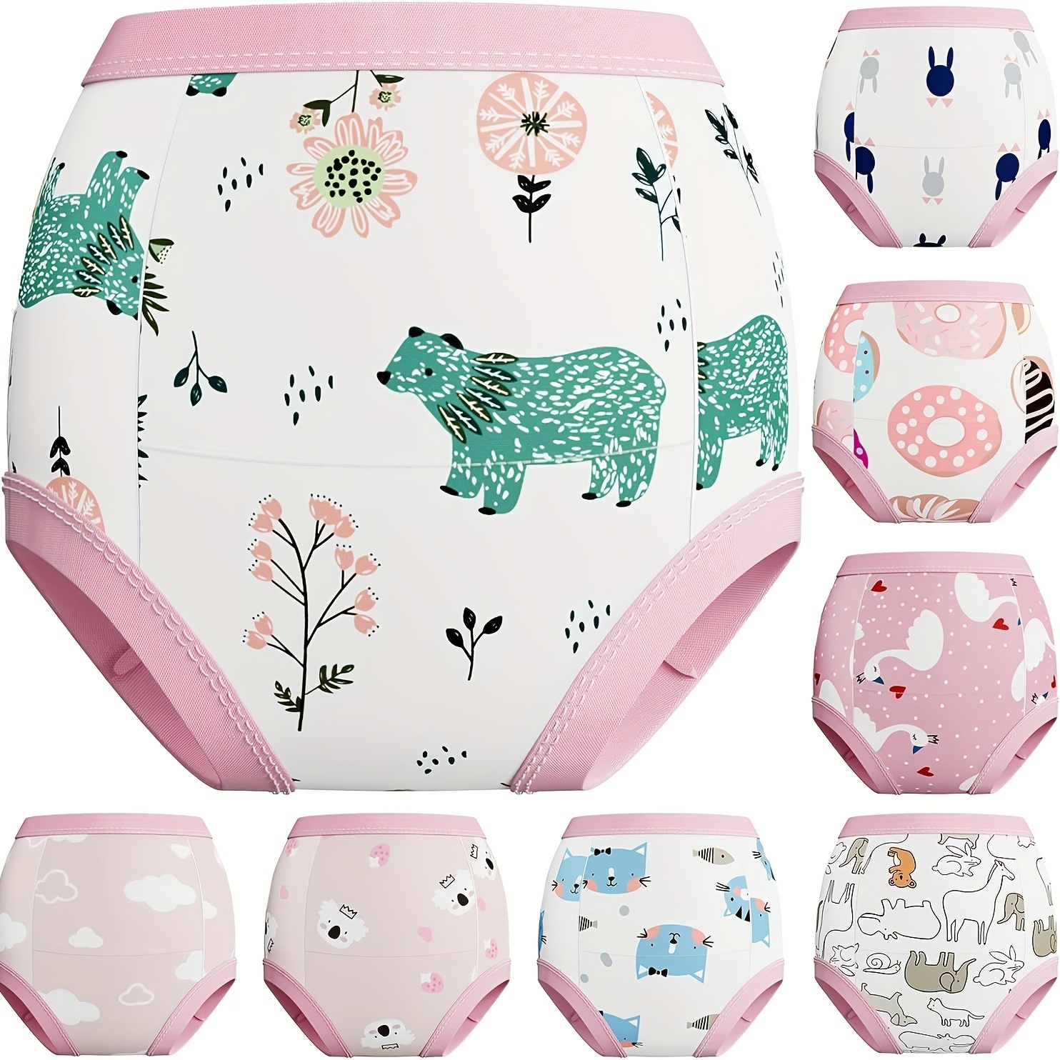 

8pcs Potty Underwear, Toddler Pants, Toddlers Pee Diaper Underwear , As Halloween, Chrismas