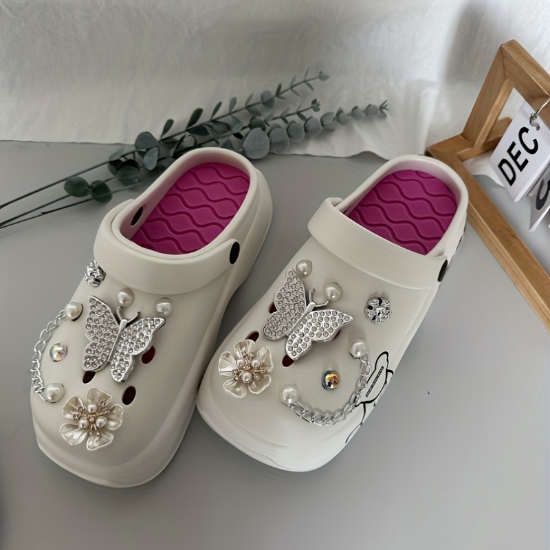 ローファー・オックスフォード Classic Platform Shimmer Clogs, Unisex Double Wear EVA Wholesale Unisex Garden Shoes Full Size EVA Platform Clogs