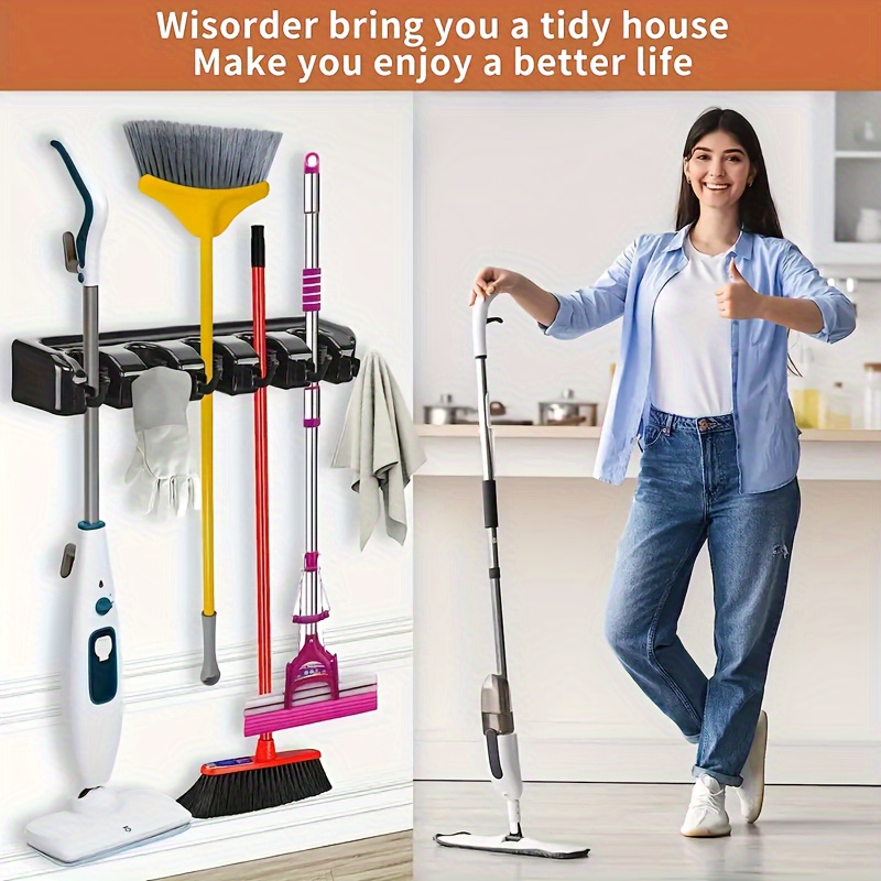 

1pc Multifunctional Mop , Mounted Tool Organiser, , Mop , , Bathroom , 5 & 6 , Suitable For , Brooms