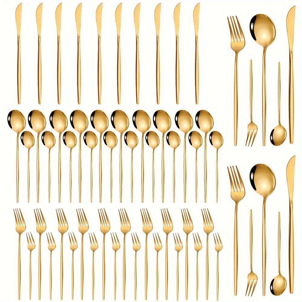 

60pcs Portuguese Steel Set - , Includes Knives, Forks & For 12 - For , , Restaurants, , Weddings & Banquets