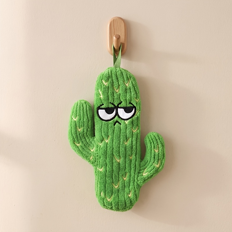 TEMU Serviette à main mignonne et grincheuse avec motif de fruit et de cactus, serviette à main douce en molleton de , serviette de dessin animé
