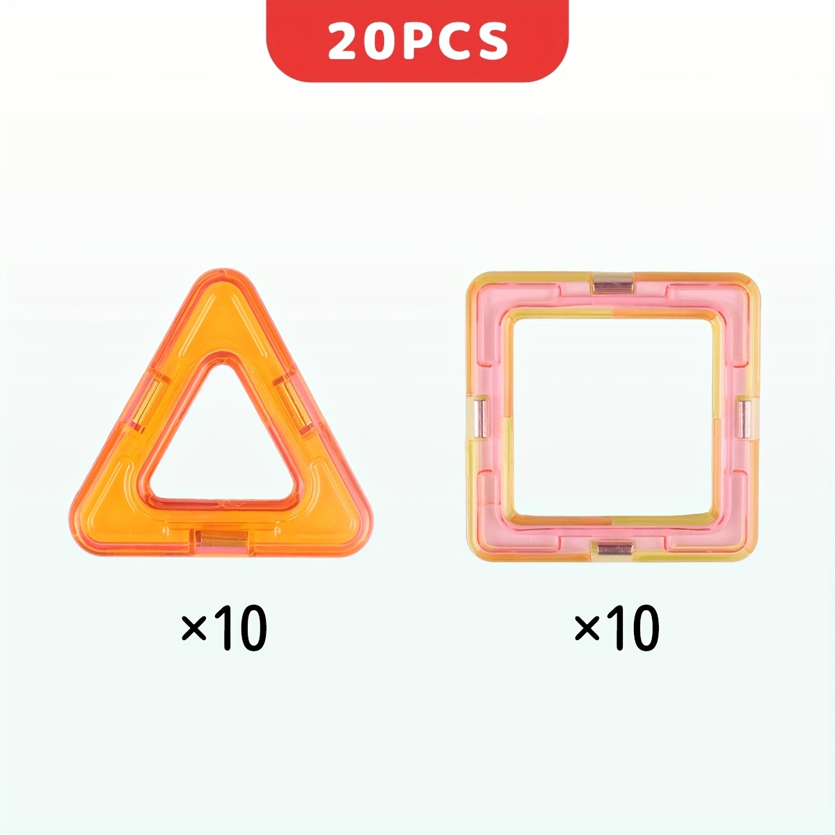 TEMU Large Magnetic Building Blocks Set - Extra-large Magnetic Connectors, Stem Educational Construction Toys With Interlocking Blocks & Teens,