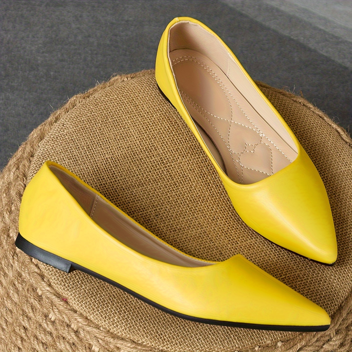 Women's Versatile Classic Elegant Style Flat Work Shoes, Comfortable  Low-Heel Shallow-Toe Office Commuter Flats, Women Shoes