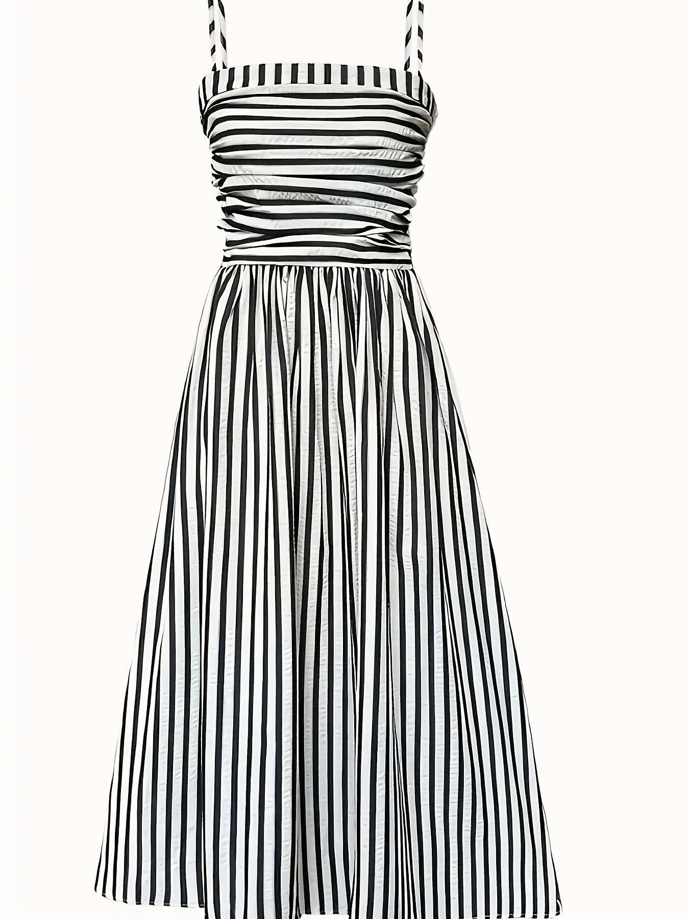 black white striped bandeau dress high waisted long pendulum - Temu Bahrain