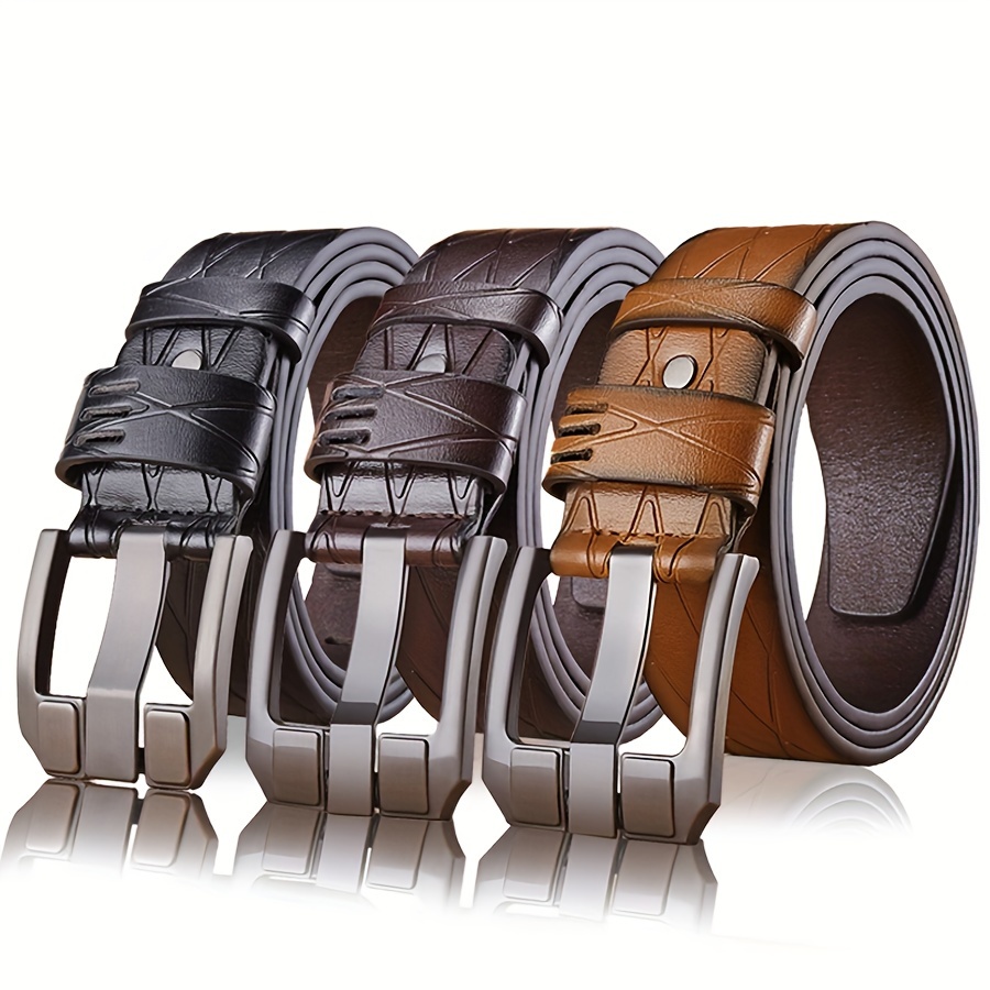 

Retro Male Pin Leather Belt | Casual Business Belt | Simple Pants Belt For Youth