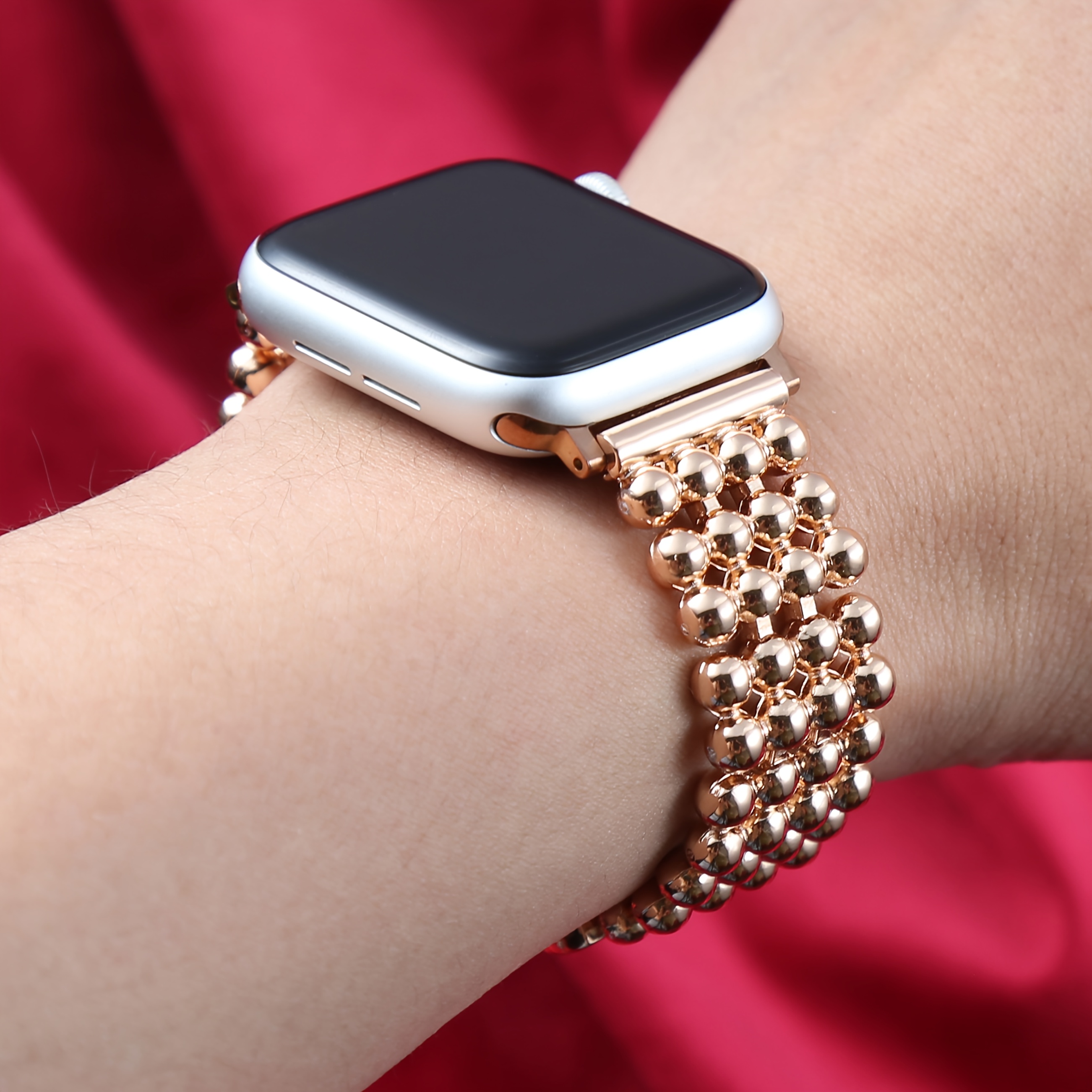 Image of New Metal Watch Strap, Stylish Design For Watch Compatible With For Iwatch S10/ultra 1//s9/s8/s7/s6/s5//se/s3/s2/s1 Ideal Gift For , , Suitable For Work/office/fitness/party