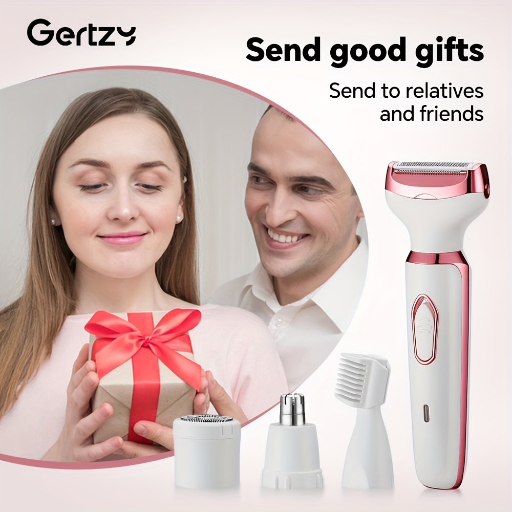 4 in 1 rechargeable   face nose legs underarm bikini trimmer wet dry   grooming kit portable rechargeable fathers day gift Product details 6