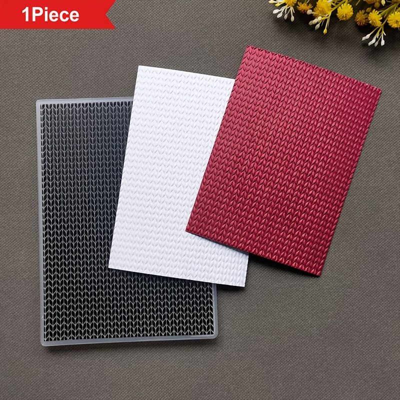 

1pc 3d Pattern Embossing Folder, Plastic For Diy Scrapbooking, Album Texture Card Making