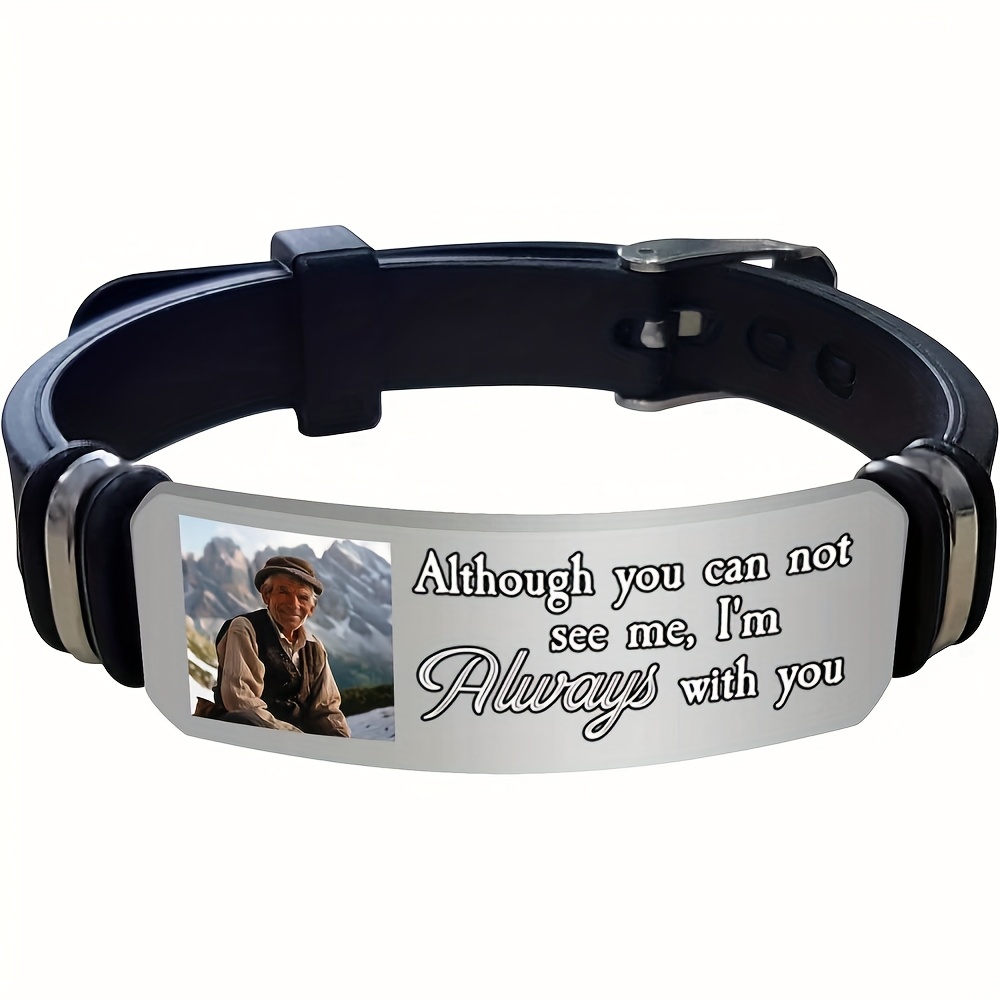 TEMU Custom Picture Bracelet, Custom Photo Bracelet Photo Memorial For Family/friend, Gift For Boyfriend/girlfriend, Memorial Day, Birthday,