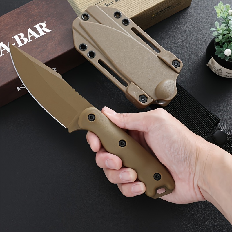

1pc Outdoor Utility Knife Camping Pocket Bbq Dinner Fruit Knife Portable Lightweight Sharp High Hardness Exquisite Design Multifunctional Halloween & Father's Day & Christmas Gift
