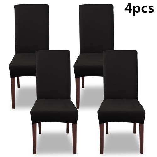 4pcs 6pcs fiber fabric elastic home kitchen chair covers 4 6pcs set milk elastic home kitchen dining chair slipcover chair cover furniture protector for living room hotel home decoration