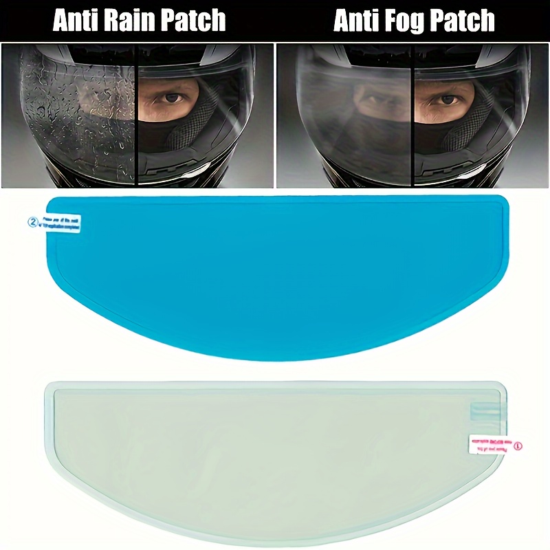 

1pc Motorcycle Helmet Universal Rainproof And Anti Fog Film Lens Patch, Cycling Hat Rainproof And Anti Fog Film Waterproof