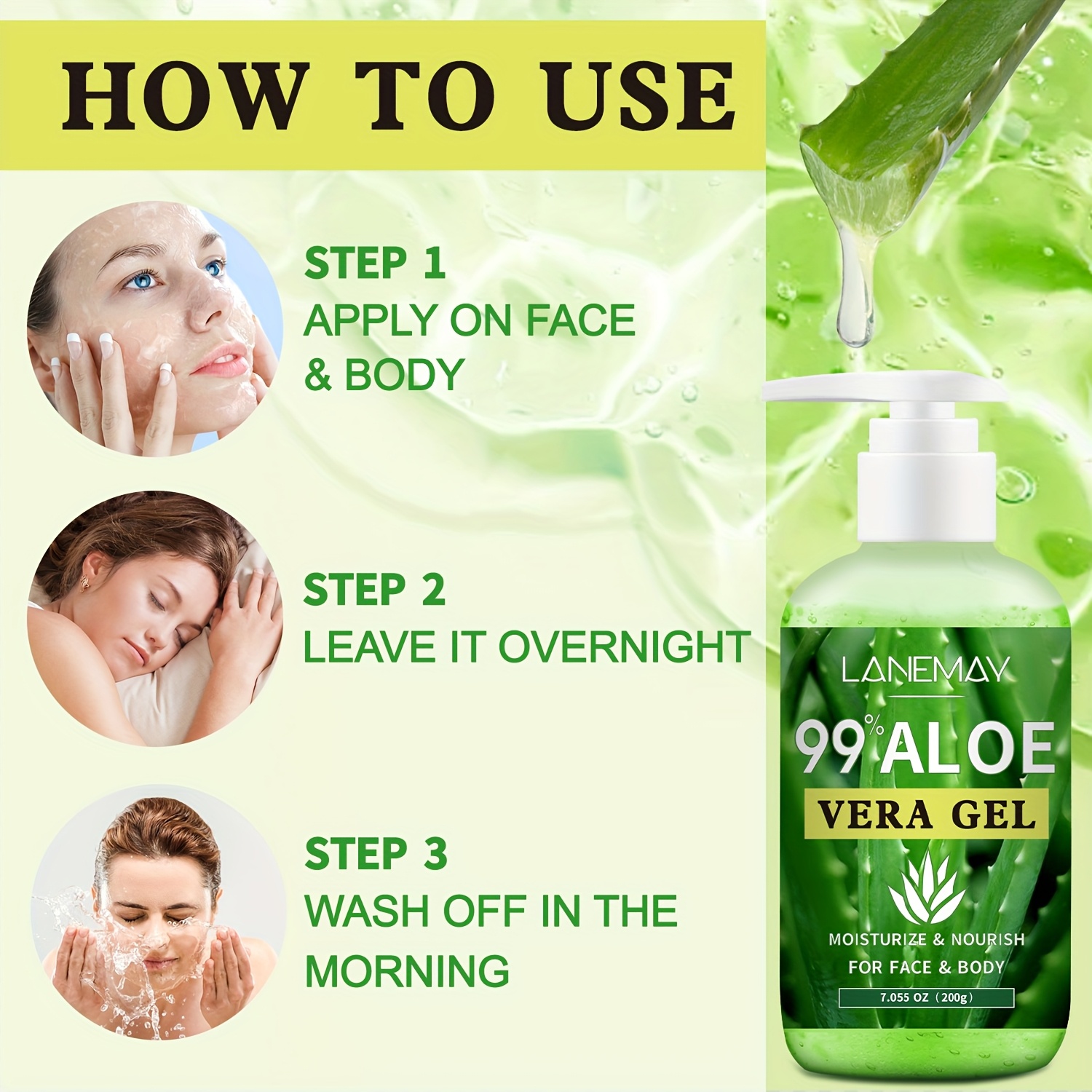 99 aloe vera gel moisturizes skin hydrates dry - Temu