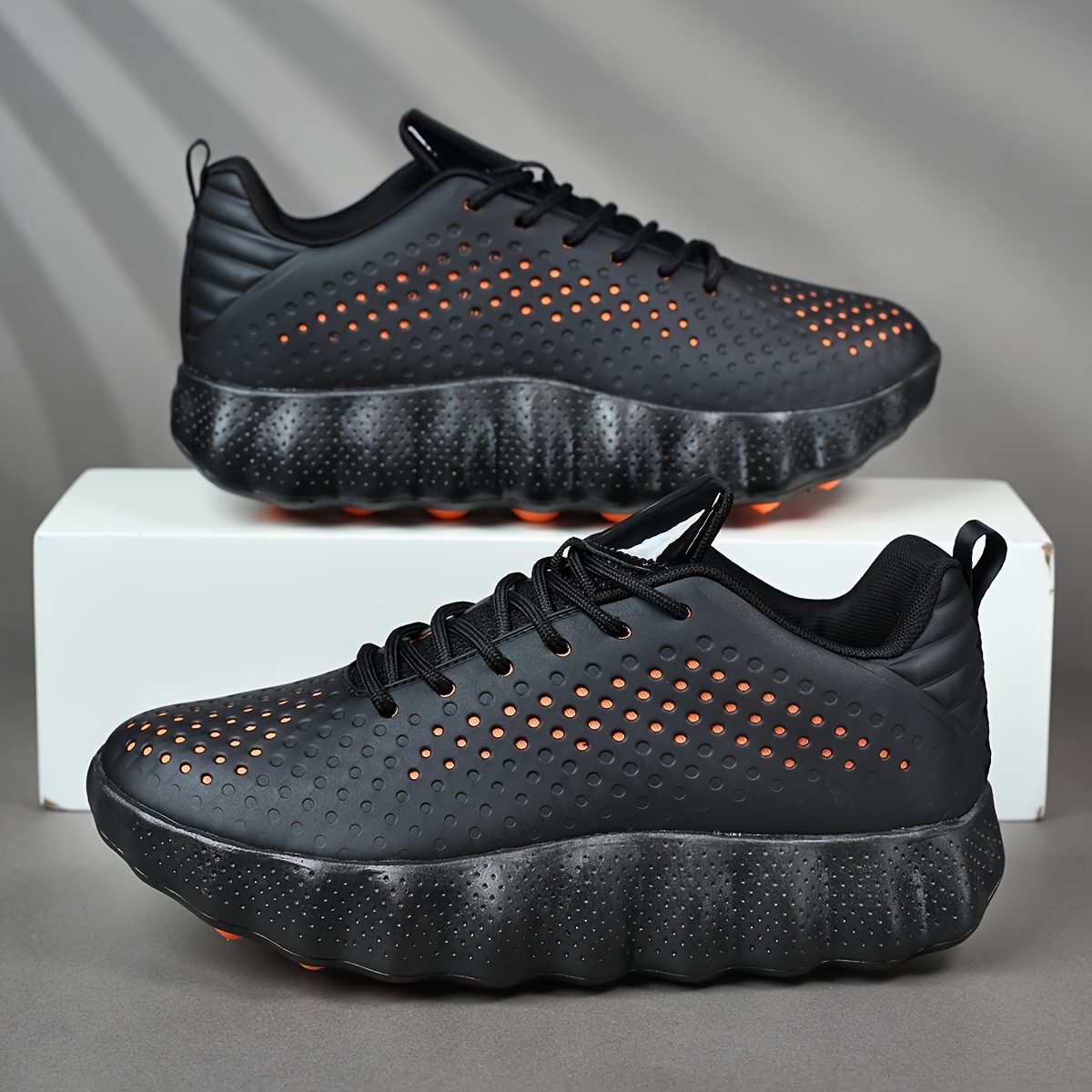 AZBZCZ Men's Low-Top Sneakers Upper & Sole Cushioned Sole - Minimalist Round Toe Lace-Up Casual Shoes Suitable for Outdoor, Gym, Daily Wear, - Comfortable Athletic Footwear for Urban Style and -Terrain Use