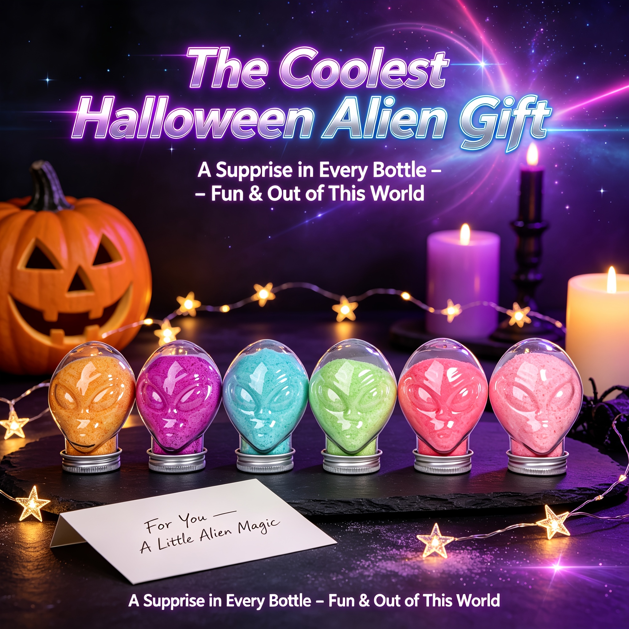 Halloween Magic Bath Bomb Potion, Alien UFO Design