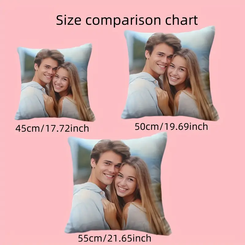 customizable photo pillowcase personalized gift for parents teens soft polyester with zipper closure single sided printing white contemporary design machine washable bedding home decor thoughtful present stylish pillow cover smooth texture printed pillow cover teens room Product details 2