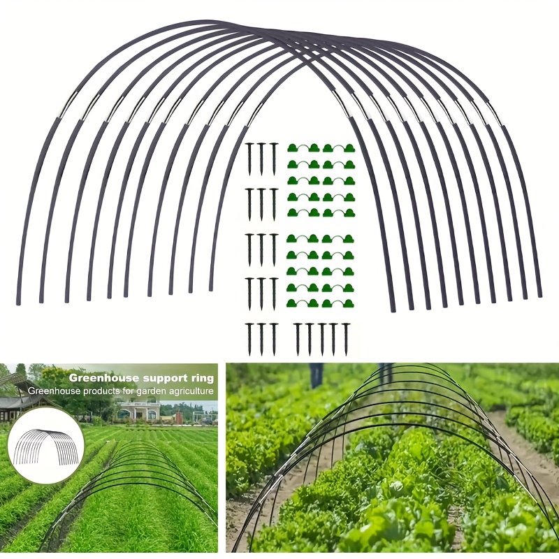 E-shop 54/90 Stk. Verstellbare Garten-Gewächshausringe, Abnehmbare Sämlingsbogenstützen für den Außenpflanzenschutz, Ideal für landwirtschaftliche