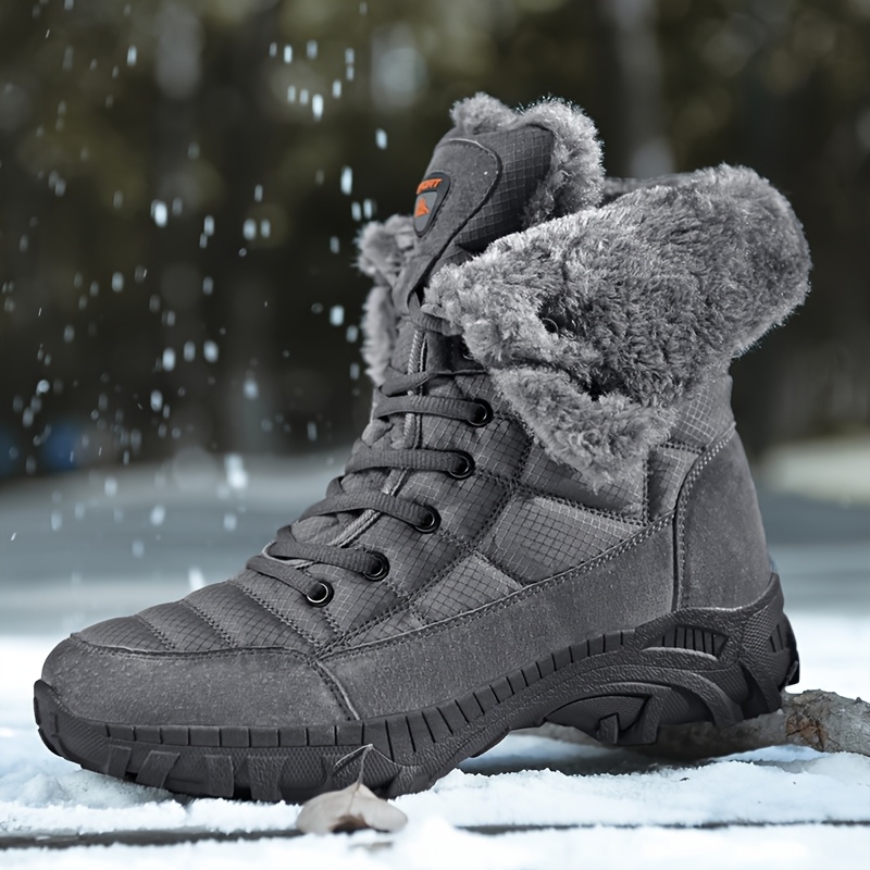 Baskets D'Hiver Chaudes - Bottes De Neige Rembourrées, Hautes, Antidérapantes Pour Homme Et Femme