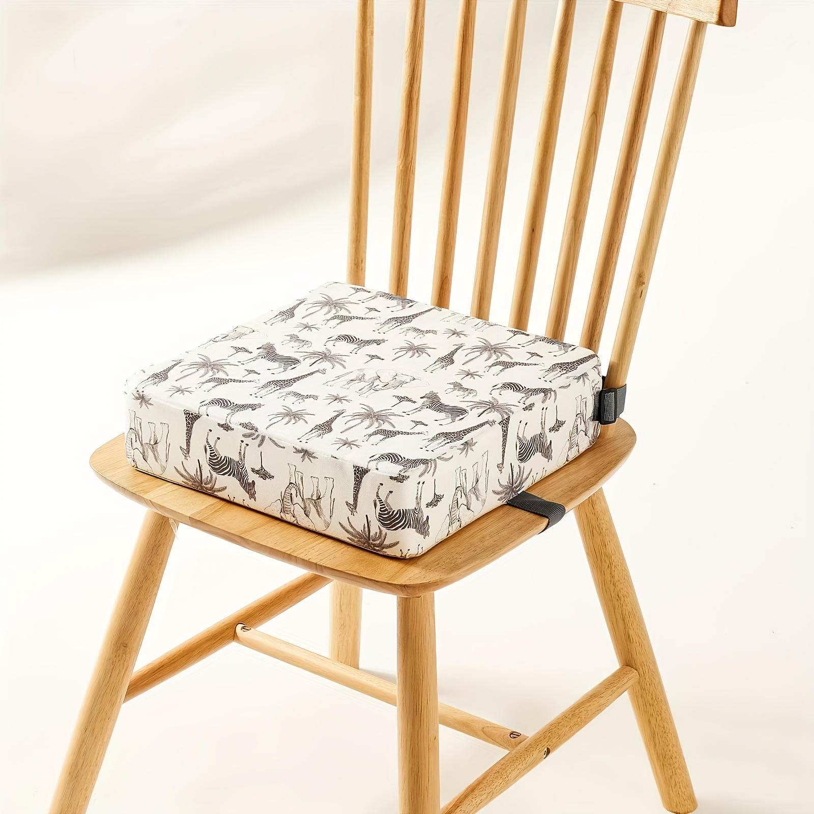 TEMU Dining Booster Seat Portable High Chair Booster Cushion, Cartoon Animal Printed, Non-slip & Dining Pad, Fits Most Chairss Cartoon Animal Pattern