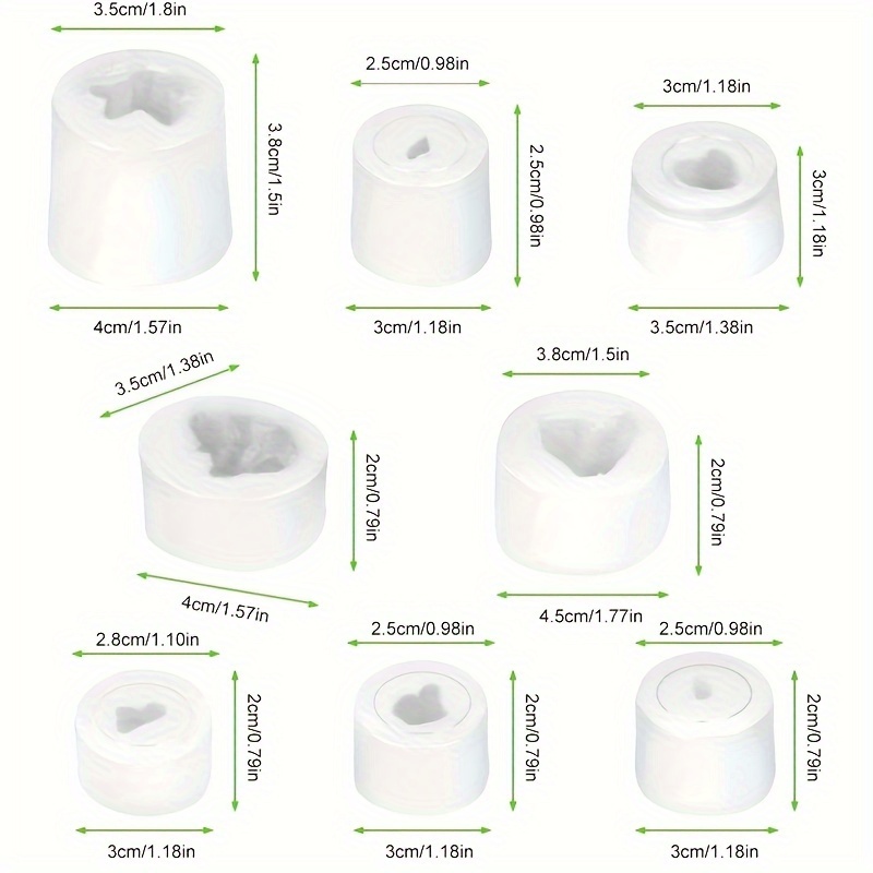 TEMU [crystal Cluster Resin Mold] 8pcs Cluster Resin Mold Set - Silicone Quartz Rock & Gravel Casting Molds For Diy Crafts, Polymer Clay, And Cake