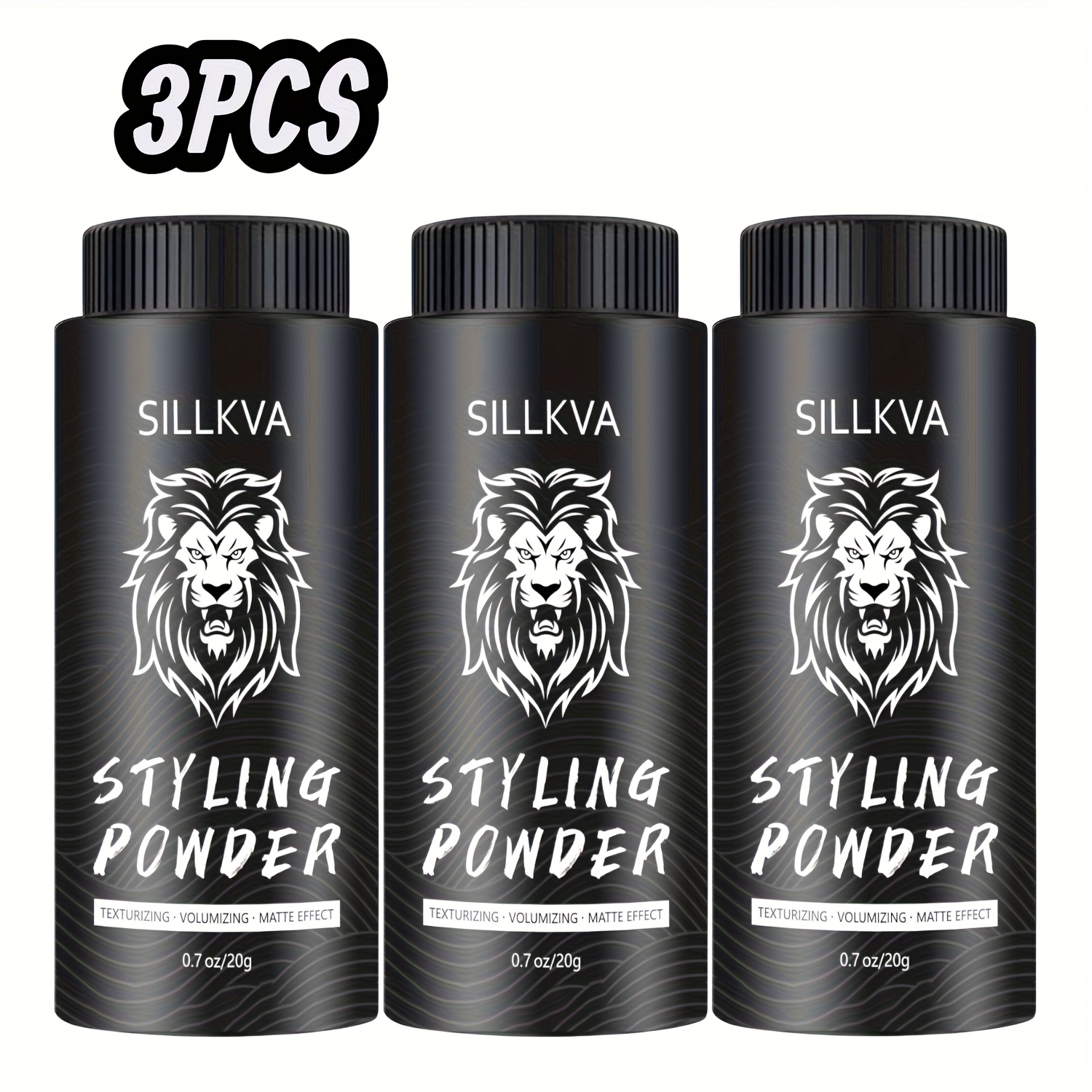 TEMU 3pcs Sillkva Instant Volumizing Hair Powder - Lightweight Oil Control, Long-lasting Volume, Natural Flexible Hold, , Unisex 0.71oz
