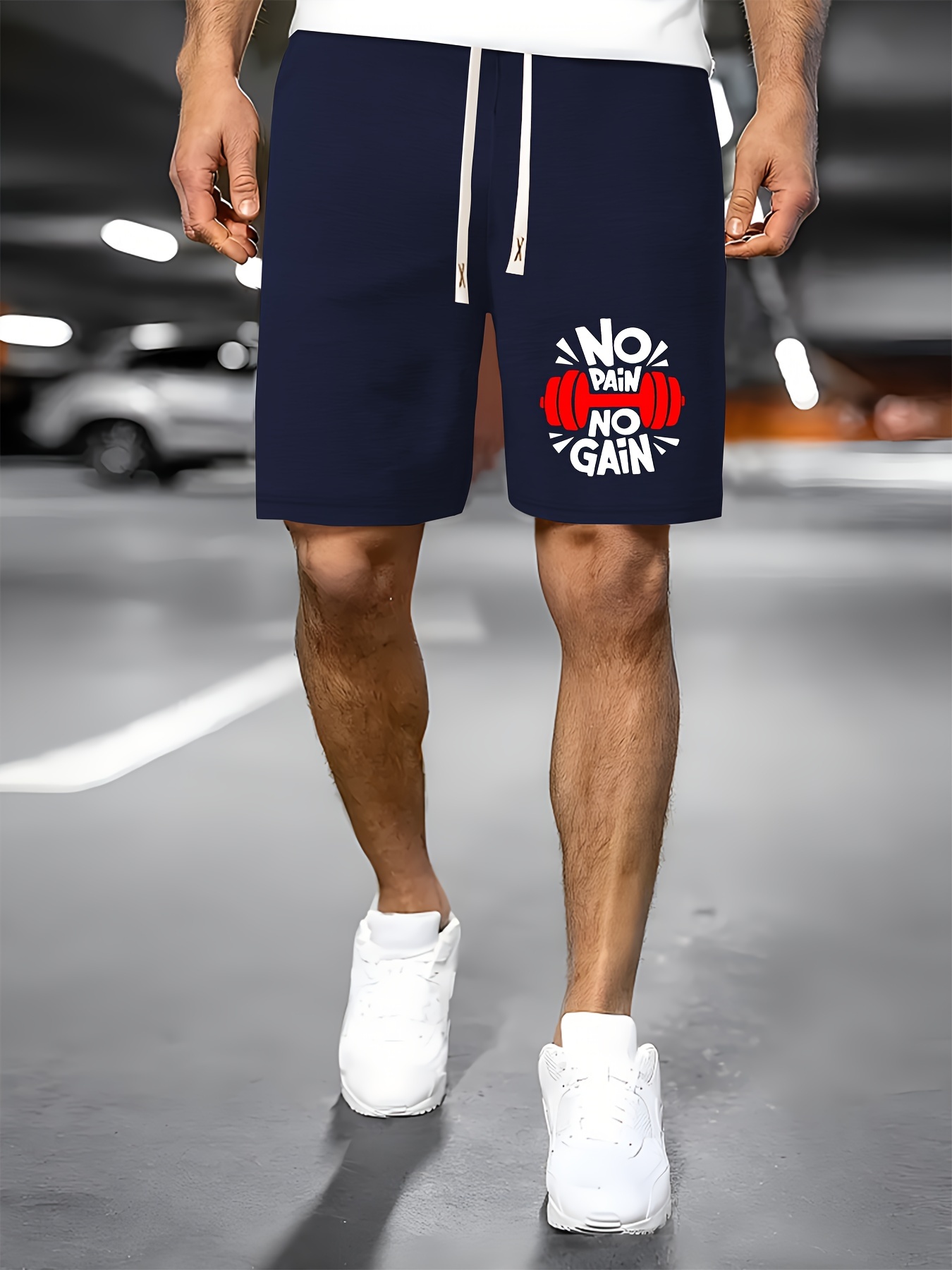 Pantalones Cortos Deportivos Estilo Casual Hombres Ideal - Temu