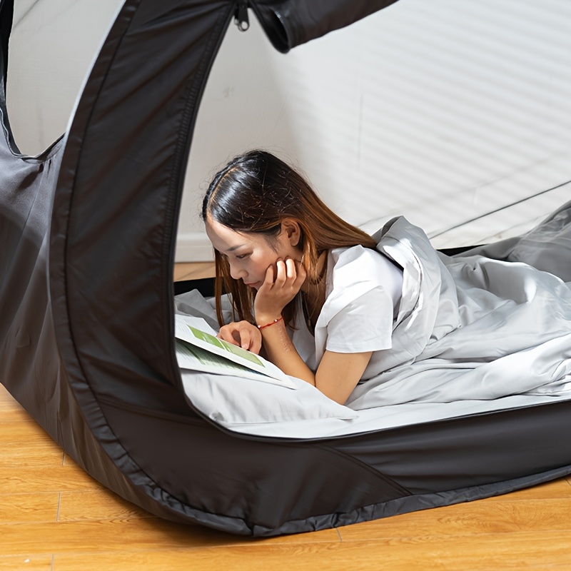 Camping Private Tent, 2-Door Tent Breathable And Shading Home Comfortable Easy Setup Enclosed Shelter Portable Mattress Double-Door Tent Reinforced Seams Shading Outdoor Camping Tent, Suitable for Indoor And Outdoor, Avoiding Mosquito Bites