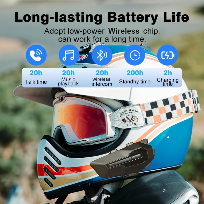 x2 motorcycle helmet wireless headset intercom Temu Oman