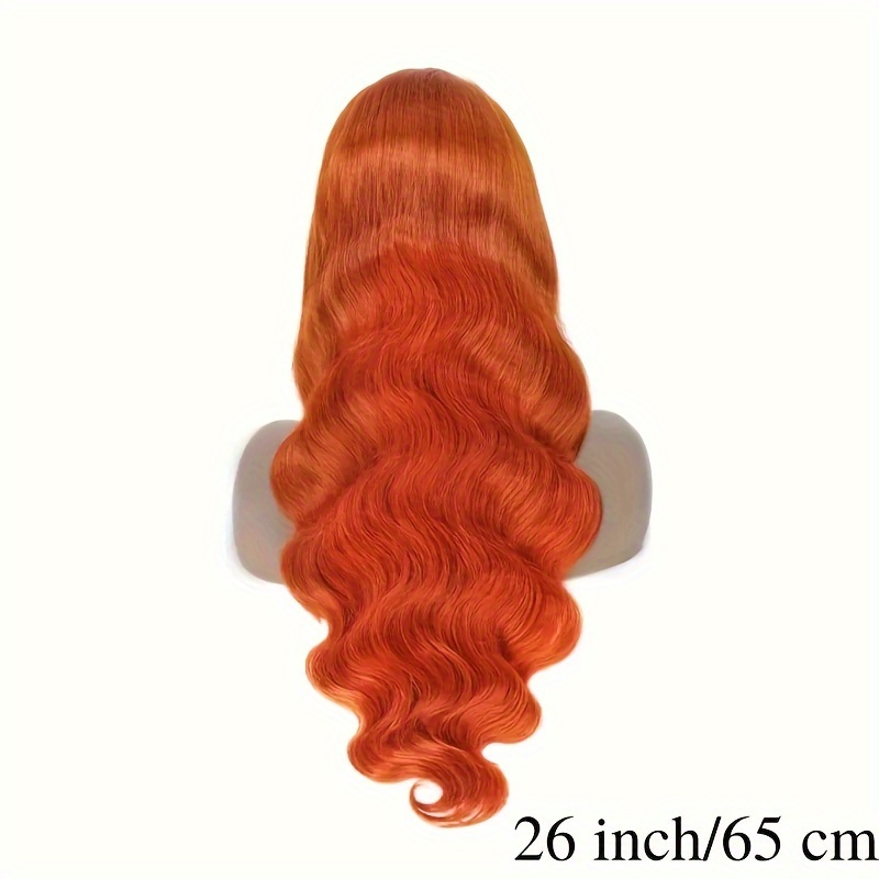 13x4 Orange Ginger Lace Front Wigs Pre Plucked Body Wave Wig - Temu