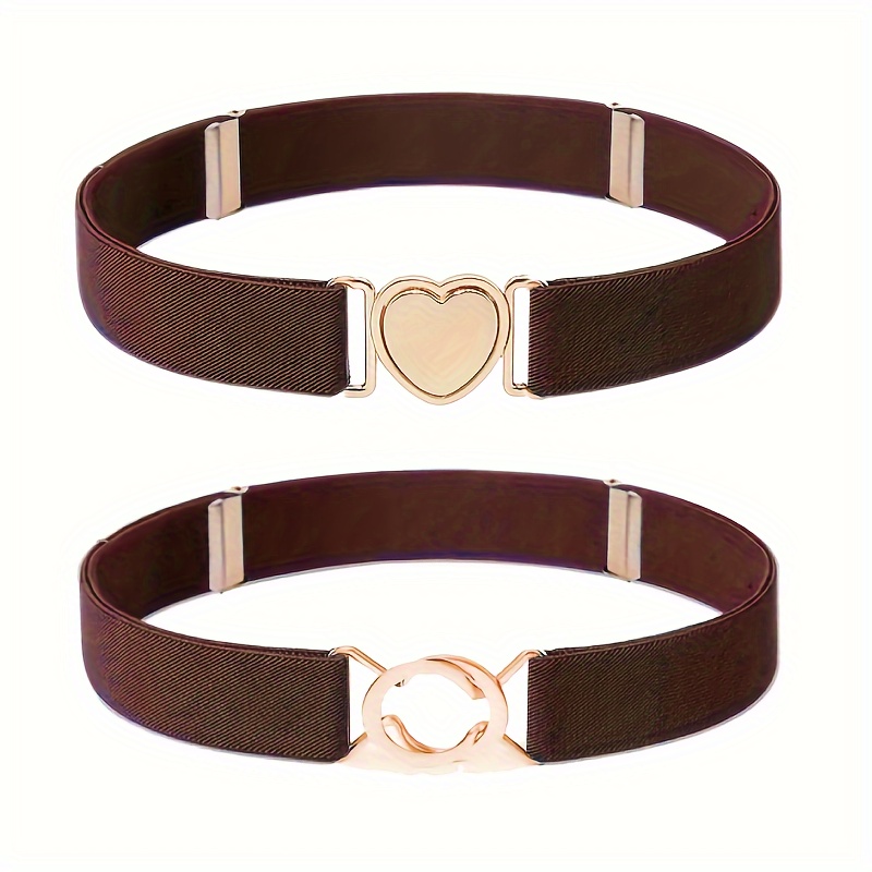 2pcs elegant heart elastic belts girl - Temu display picture 1