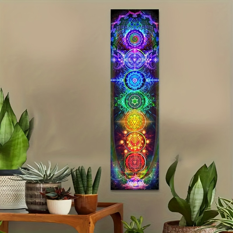 Psychedelic Chakra Tapestry Wall Hanging For Meditation Yoga Room_voghion.com