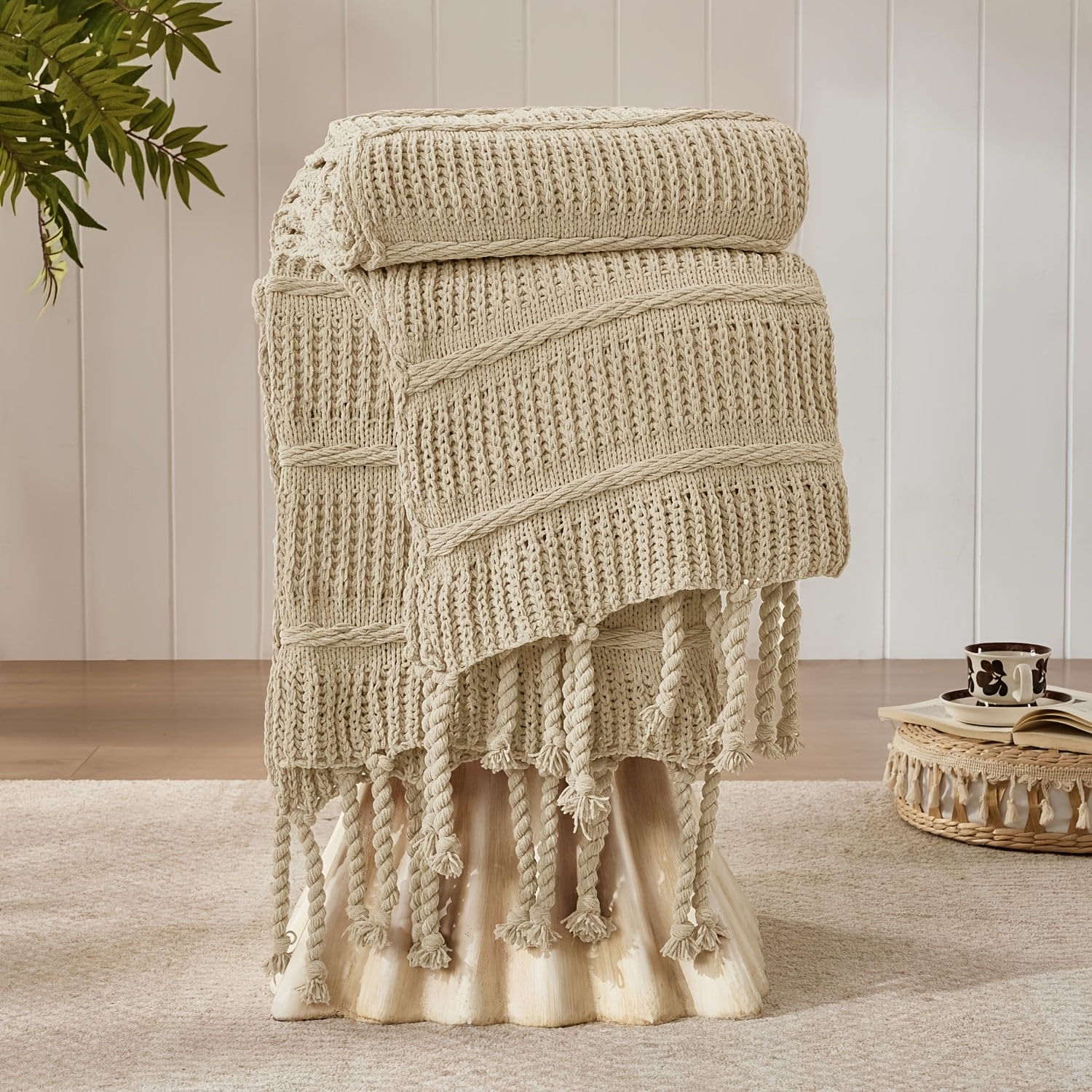 Boho Chenille Throw Blanket