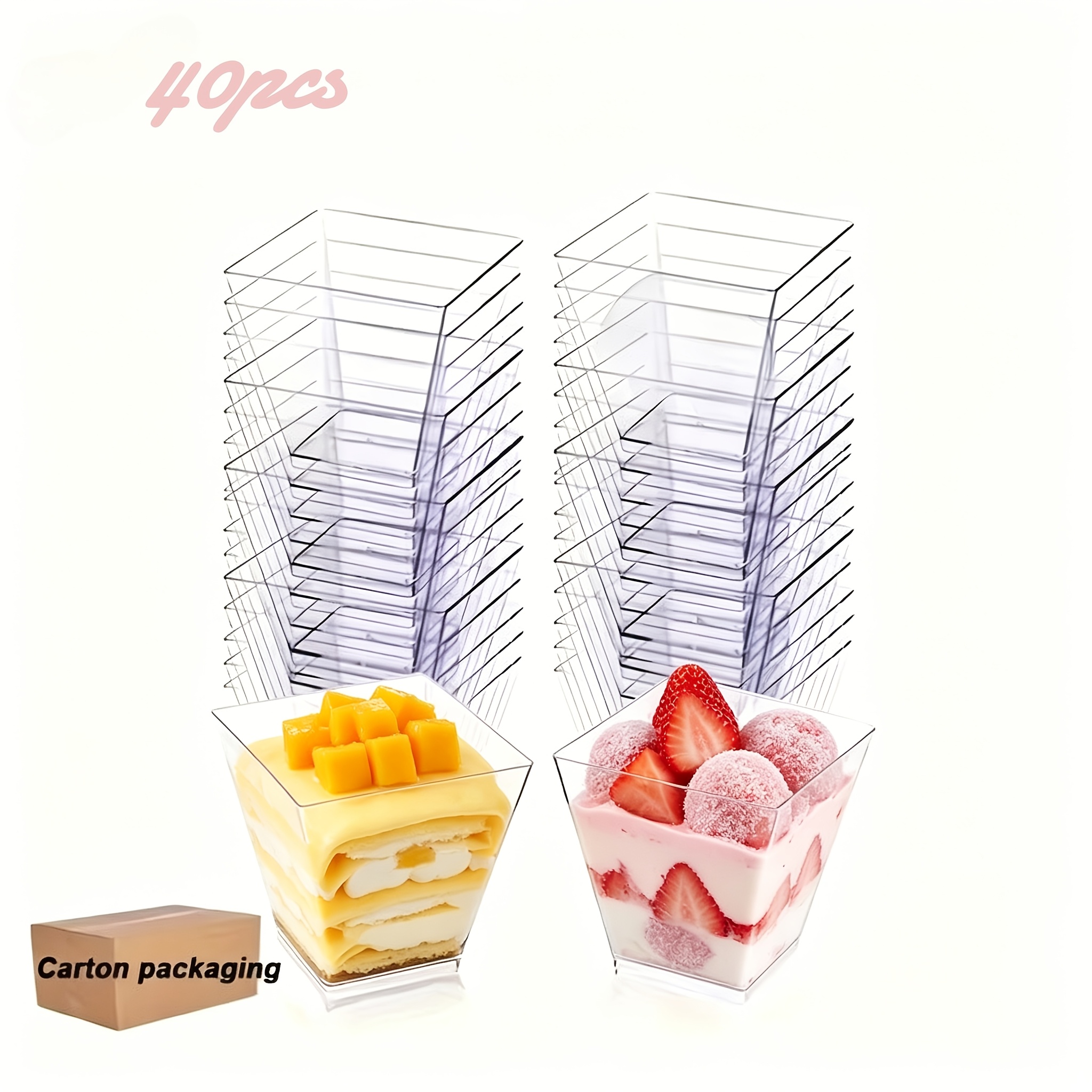 Image of 40pcs Small Cups - For Wine, Whiskey, Beer, Juice, Samples - Use In Breweries, Distilleries, Grocery , Festivals, Trade Shows - Clear And Convenient Tasting Cups