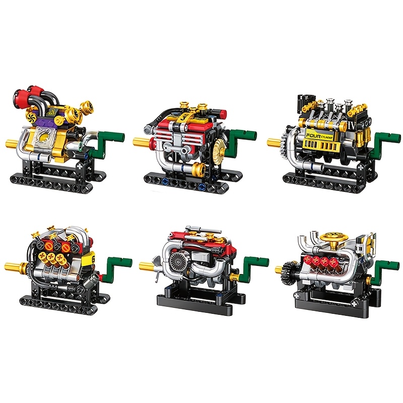 Assembled Mechanical Engine Structure Building Blocks Model