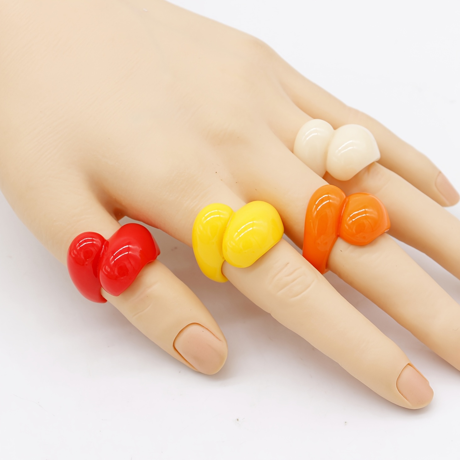 Bohemian Style Vintage Minimalist Resin Closed Ring