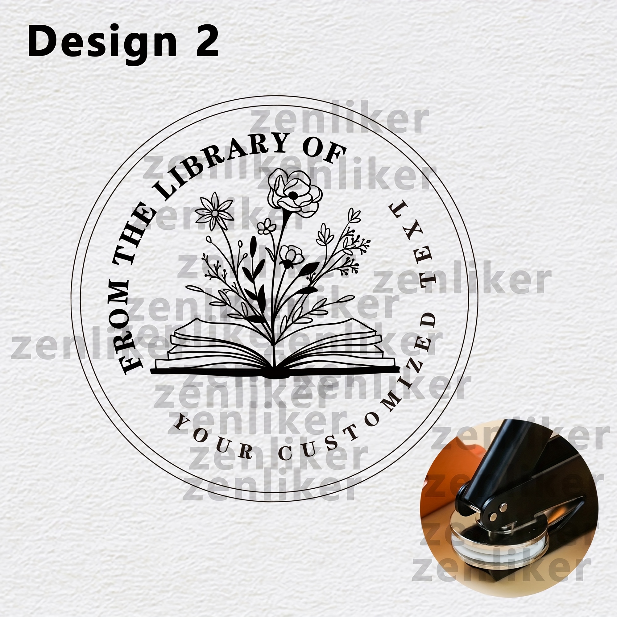 TEMU 1pc Custom Embosser, Personalized Book Embosser, Book Embosser, Custom Book Embosser, Book Lover Gift