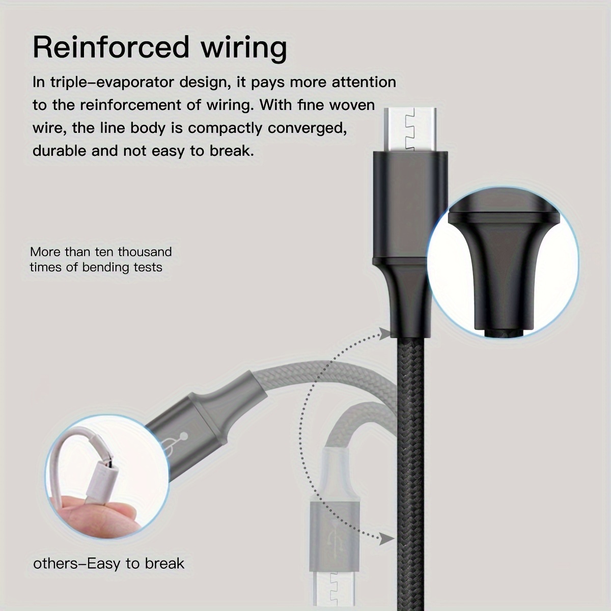 3-in-1 Multi-Functional USB Flash Charging Cable - Compatible with iPhone 14, 13, 12 Pro Max, Xs Max,, Redmi, One Plus, USB-C Mobile Phones with Type-C and Micro USB Connectors