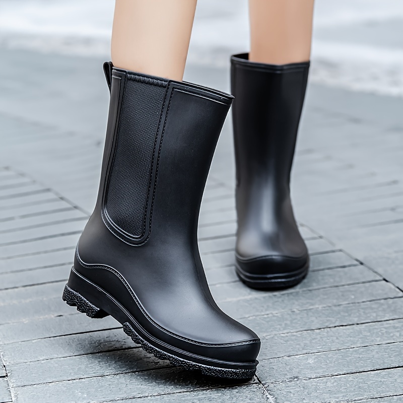 womens rain boot soft cushioned insole round toe eva midsole