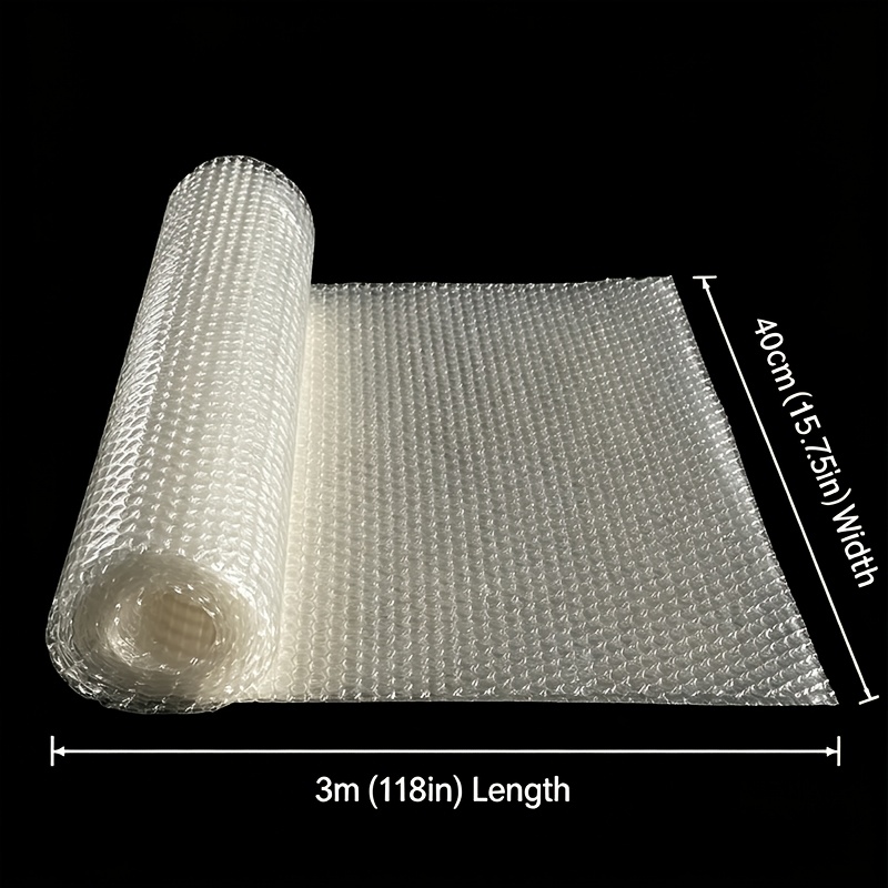 TEMU Rotolo di Pluribolle , Pellicola Ammortizzante Antiurto 40 cm (15,75") di Larghezza x 3 m (118,11") di Lunghezza, Protegge Oggetti Fragili da