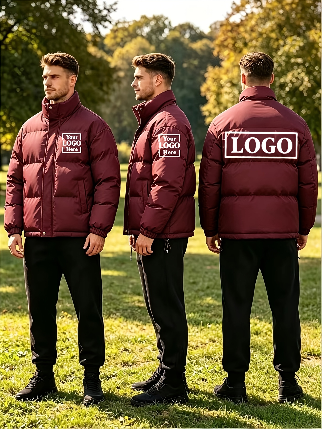 Winter Padded Custom Style Hoodless Outerwear, Comfortable & Warm