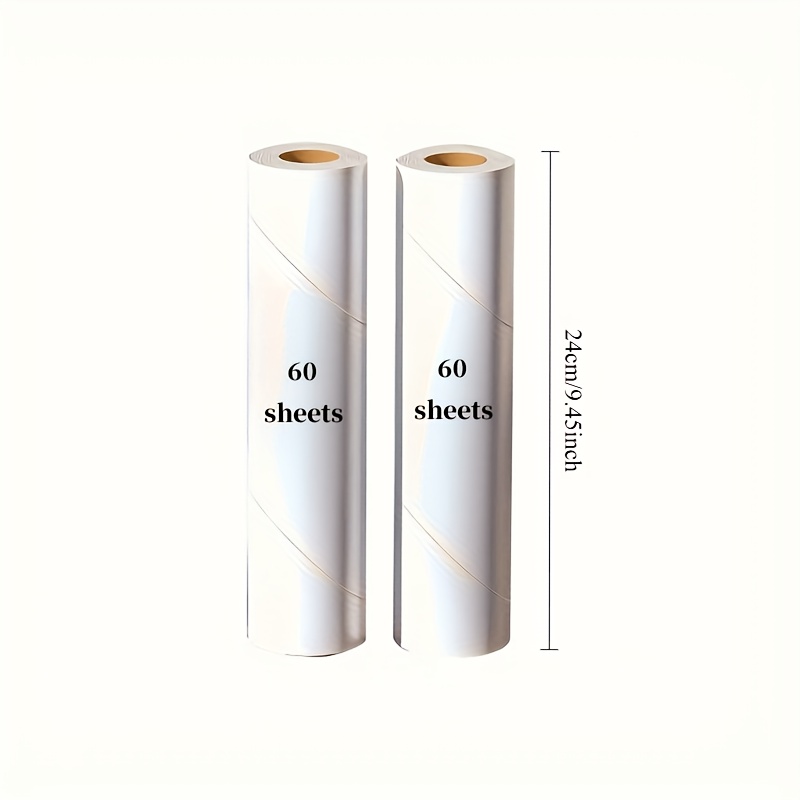 TEMU Each Pack - 120 Sheets Of Extra Sticky Dust Roller Replacement, 16/19/24.0cm Wide - Hair Remover For Furniture And Carpets - No Power Required,