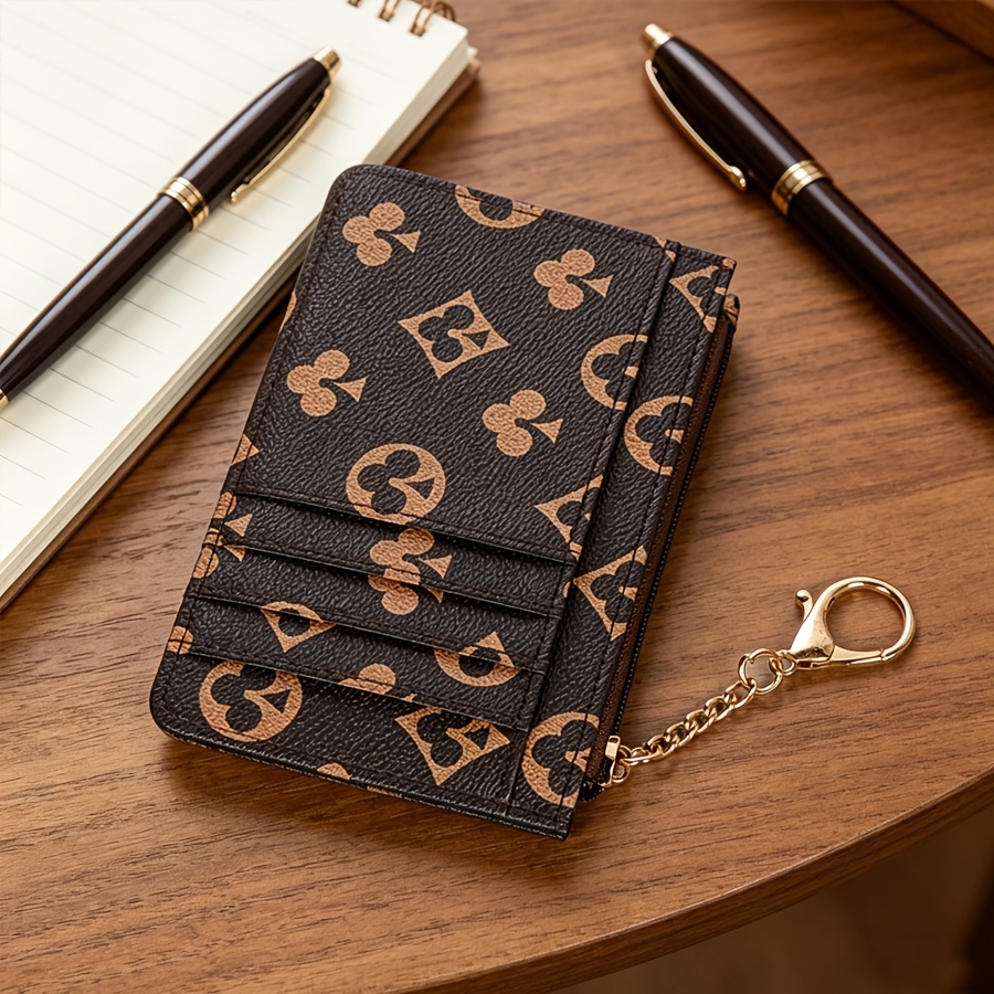 E-shop Damen Kartenetui, Herren- und Damen Kartenhalter ID Tasche Kartenetui Münzfach Hängetasche, Blumenmuster Kartenetui Münzfach